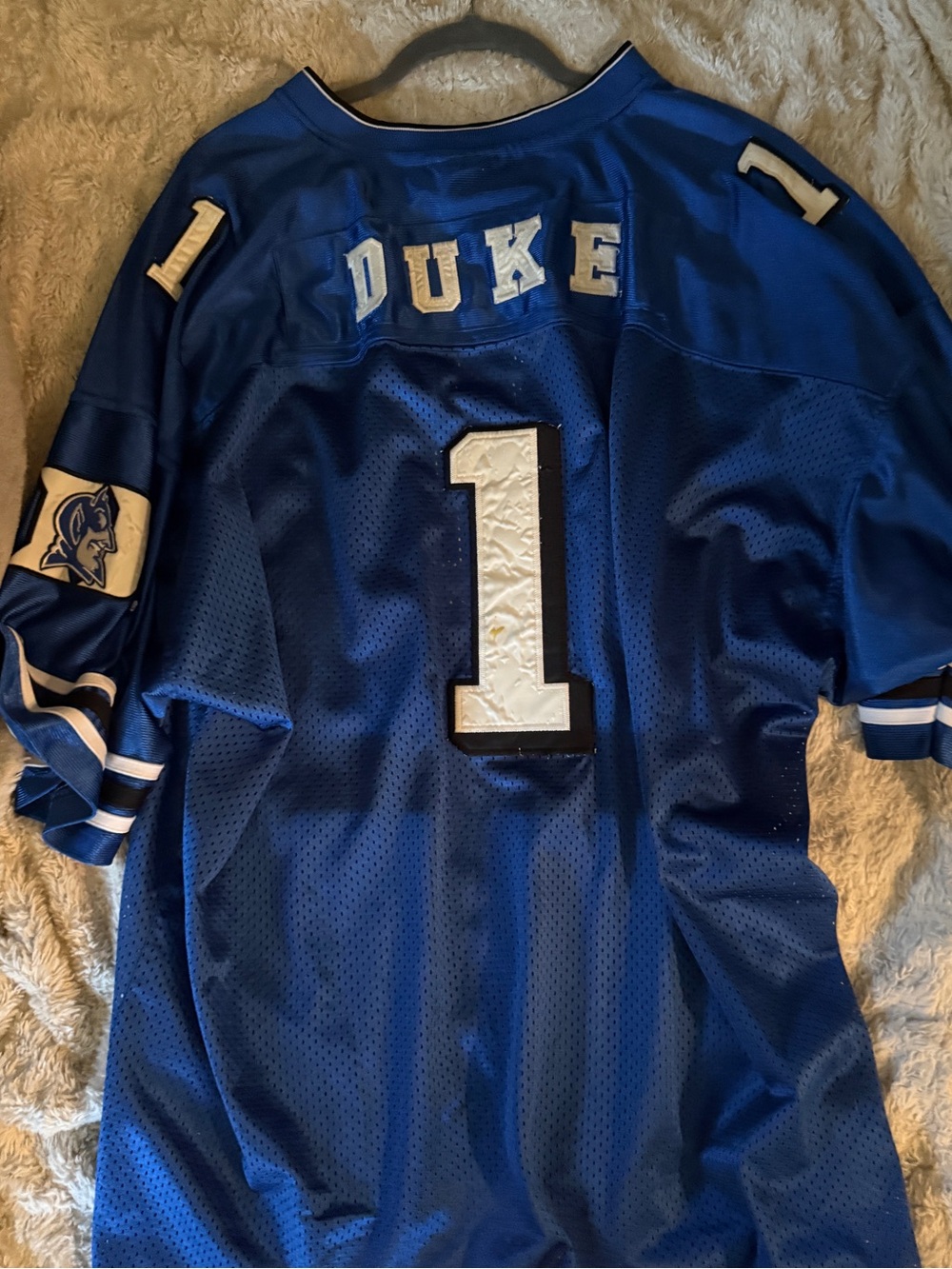 Colosseum Blue and White Duke Football Jersey